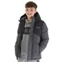 JACK & JONES Drenge Otis Puffer Hætte Asfalt