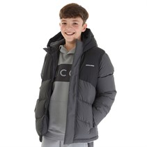 JACK & JONES Junge Otis Steppjacke Kapuze Asphalt