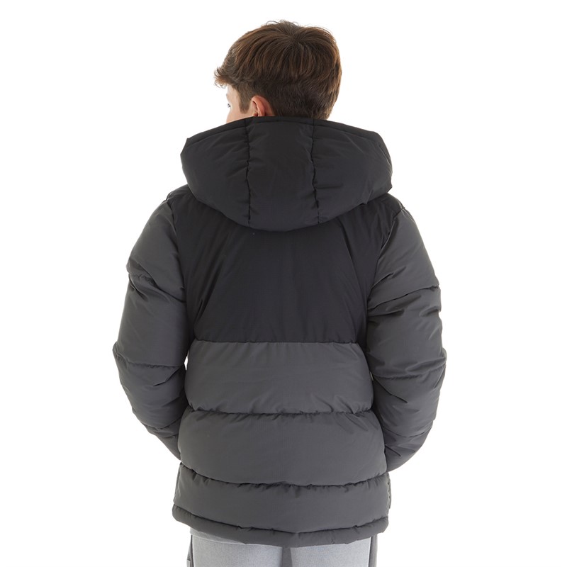 JACK & JONES Drenge Otis Puffer Hætte Asfalt