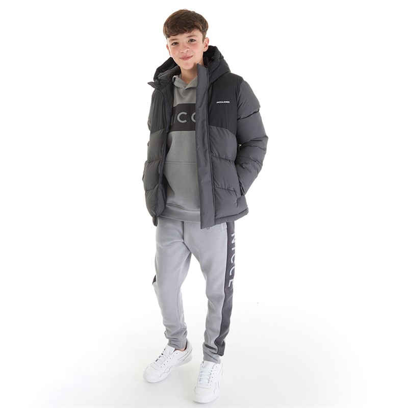 JACK AND JONES Junge Otis Steppjacke Asphalt