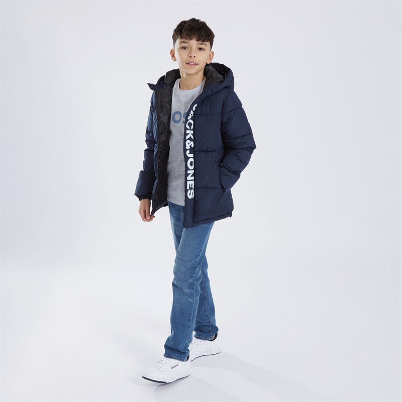 JACK & JONES Jongens Haste Puffer Jas Marine Blazer