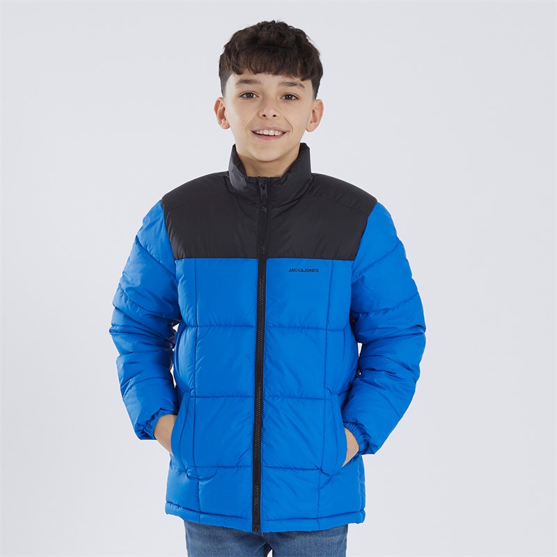 JACK AND JONES Boys Otis Puffer Collar Jacket Lapis Blue