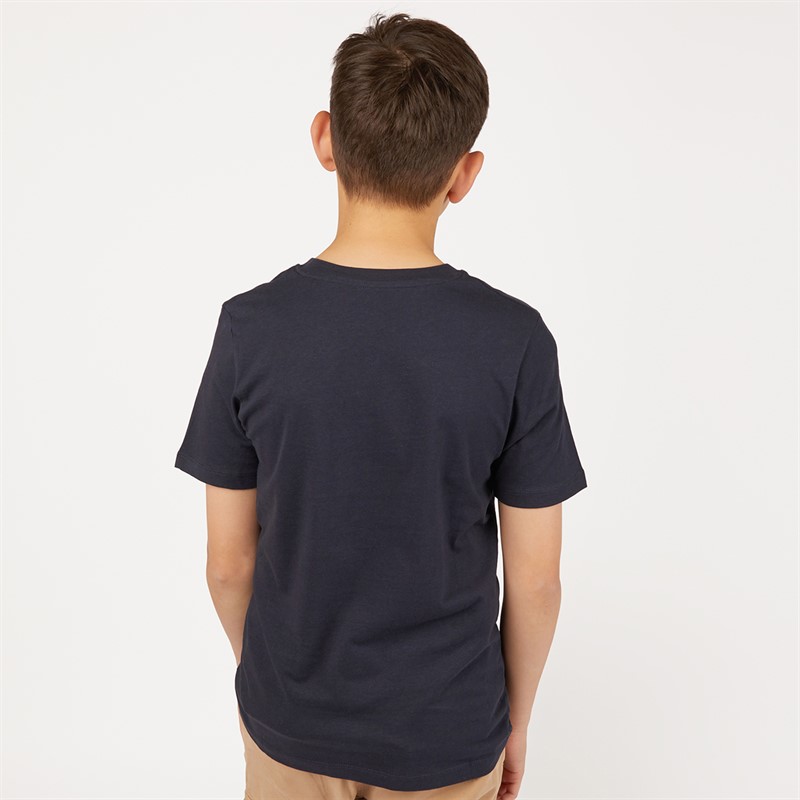 JACK AND JONES Boys Harvey Flow T-Shirt Navy Blazer
