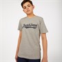 JACK AND JONES Boys Harvey Flow T-Shirt Light Grey Melange