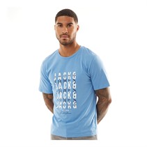 JACK AND JONES Mens Delvin T-Shirt Pacific Coast