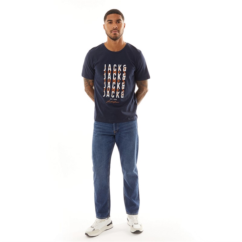 JACK AND JONES Herre Delvin T-shirt Blå Blazer