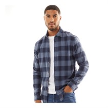 JACK & JONES Mens Joshua Fall Buffalo Long Sleeve Check Shirt Vintage Indigo