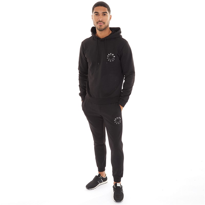 JACK & JONES Mens Warrior Tracksuit Black
