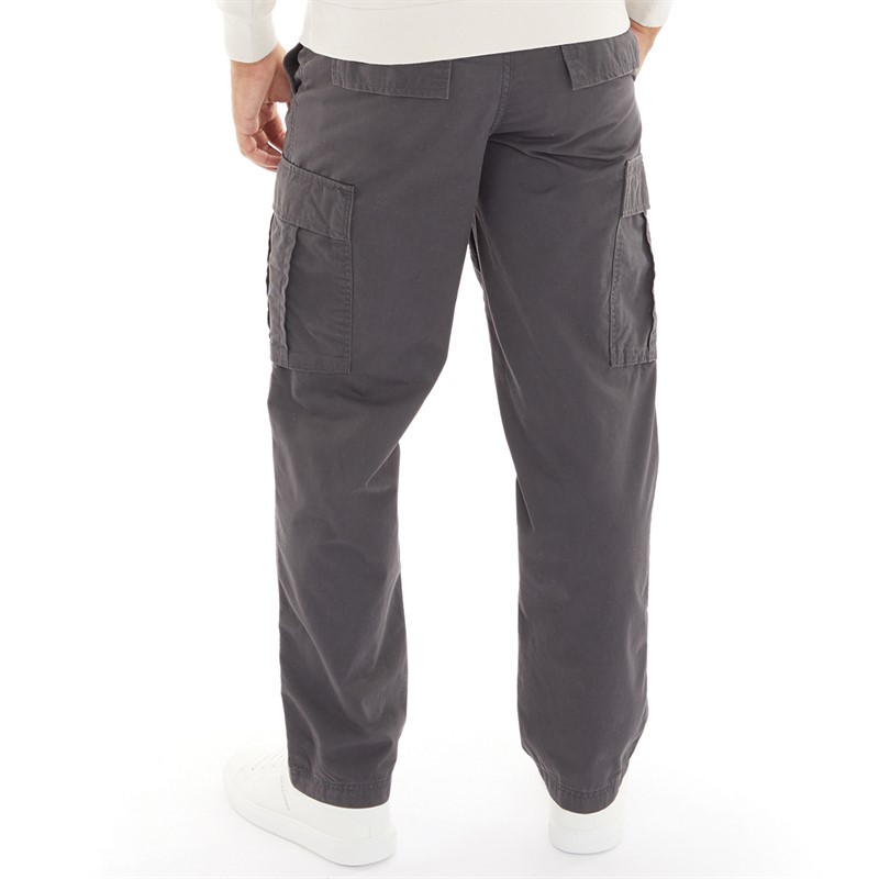 JACK AND JONES Mens Karl Evans Wider Fit Cargo Pants Asphalt