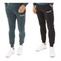 JACK & JONES Mens Vesterbro Two Pack Joggers Black/Mountain View
