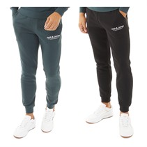 JACK AND JONES Mens Vesterbro Two Pack Joggers Black/Mountain View