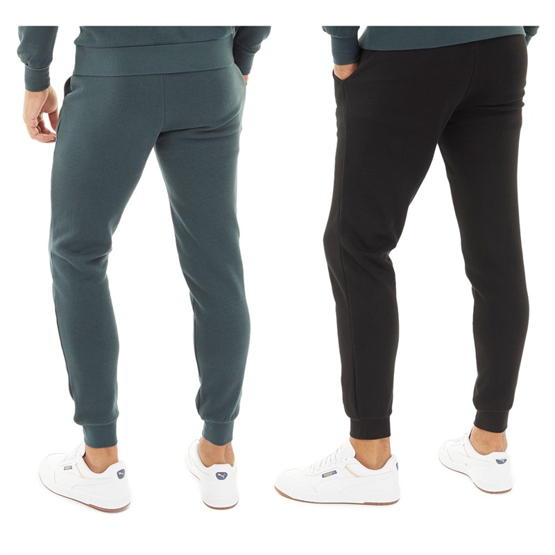 JACK & JONES Mens Vesterbro Two Pack Joggers Black/Mountain View