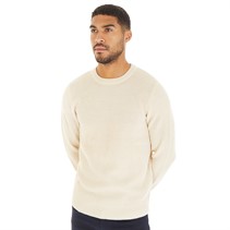 JACK & JONES Mens Dan Knit Crew Neck Jumper Oatmeal