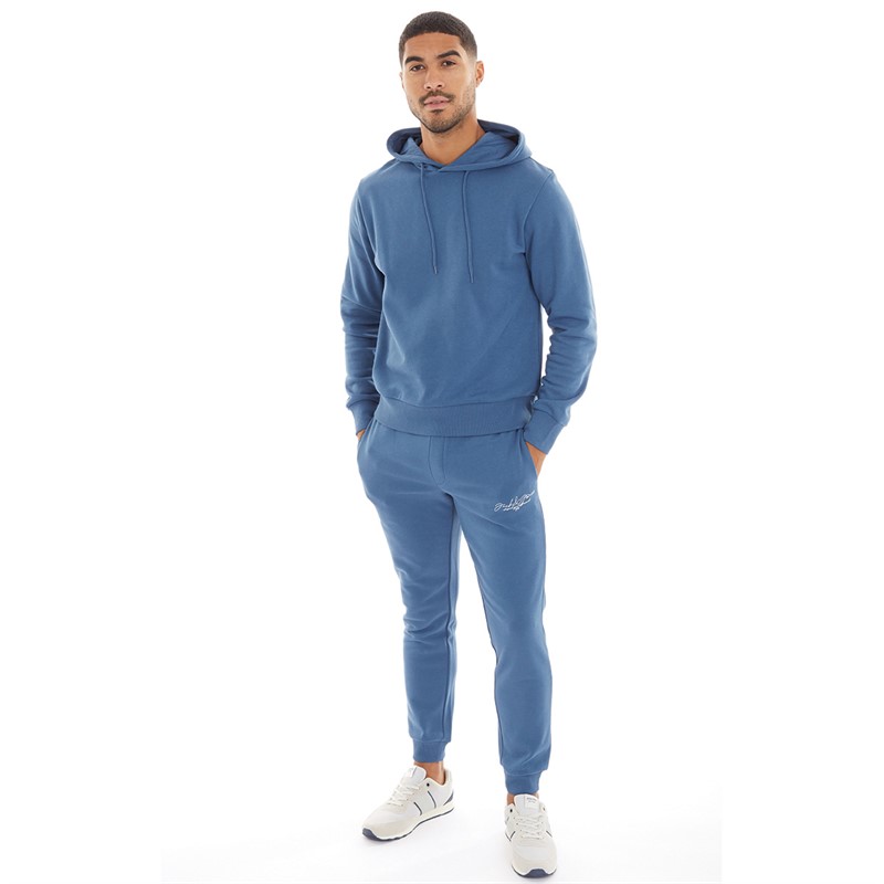 JACK & JONES Mens Scripted Tracksuit Ensign Blue