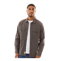 JACK & JONES Mens Dave Stretch Overshirt Asphalt