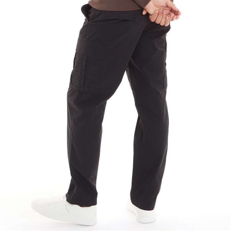 JACK AND JONES Mens Karl Evans Wider Fit Cargo Pants Black