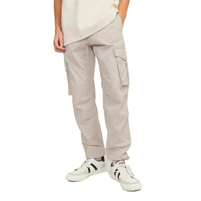 JACK AND JONES Pantalon cargo à revers Kane Noah Homme Nuage argenté