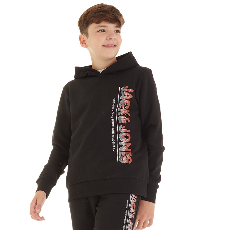 JACK & JONES Junge Neuer Structure Trainingsanzug und T-Shirt Dreier Pack Set Schwarz