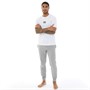 JACK & JONES Herre Solid Loungewear Sæt Hvid/Lys Grå Melange