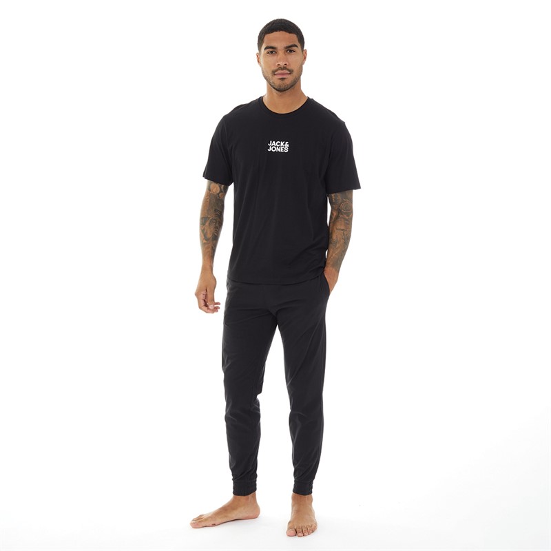 JACK & JONES Ensemble de vêtements de détente Homme uni Noir