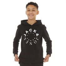 JACK & JONES Drenge Warrior Hoodie Sort