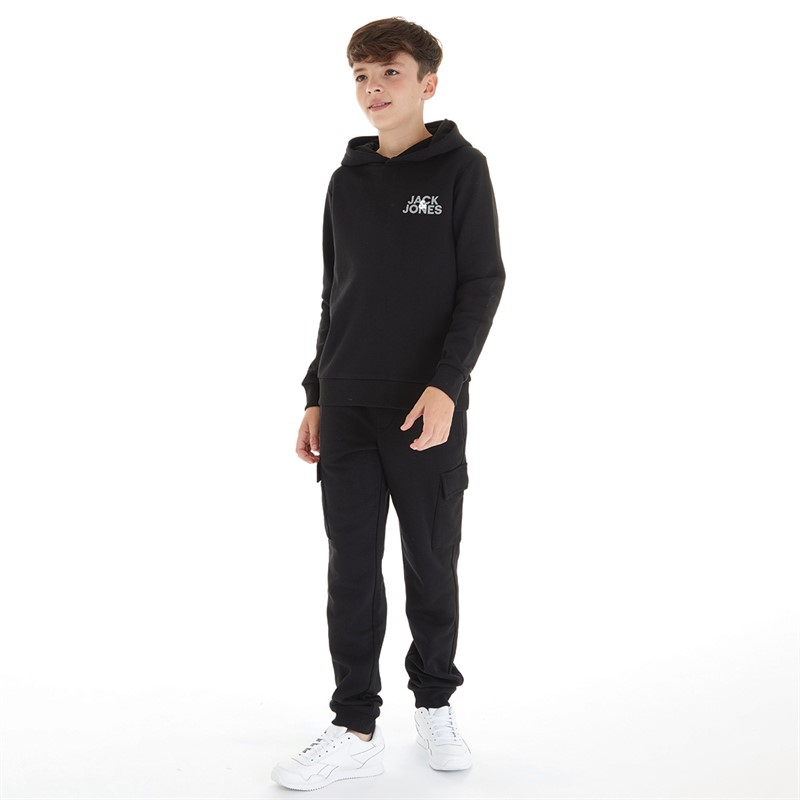 JACK & JONES Drengenes Blake Cargo Løsbukser Træningsdrag Sort