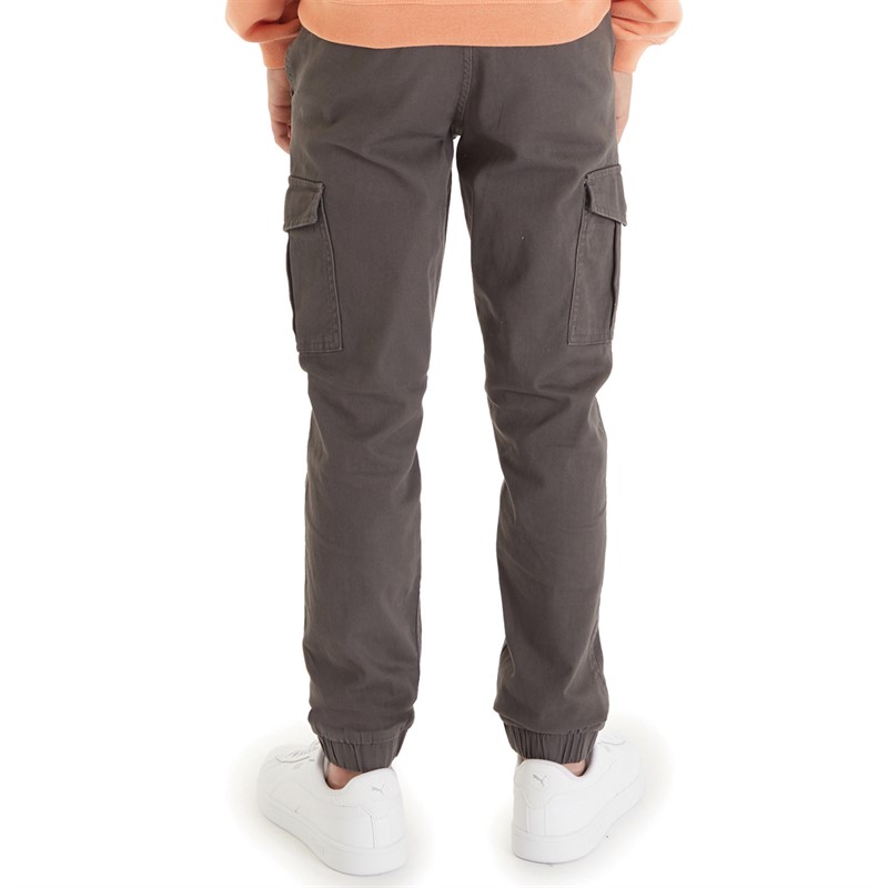 JACK & JONES Boys Marco Dean Cuffed Cargo Pants Asphalt