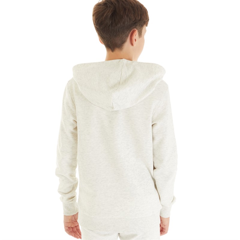 JACK & JONES Boys Logo Sweat Hoodie White Melange