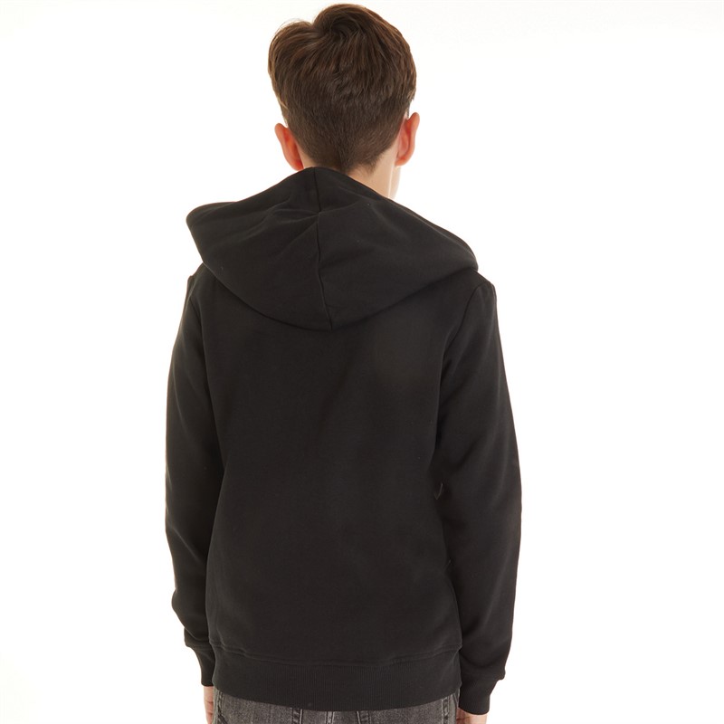JACK & JONES Boys James Sweat Zip Hoodie Black