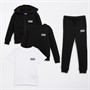 JACK & JONES Boys Basic Hoodie Sweatshirt T-Shirt And Joggers Set Black