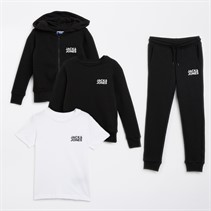 JACK & JONES Bluza z kapturem, t-shirt i spodnie dresowe dla chłopca kolor czarny