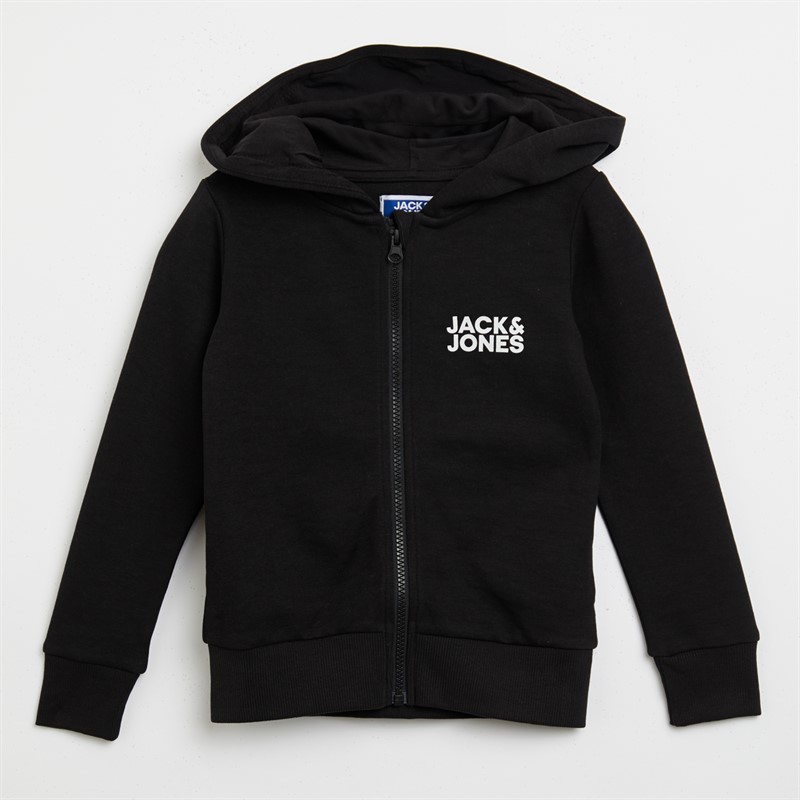 JACK & JONES Boys Basic Hoodie Sweatshirt T-Shirt And Joggers Set Black