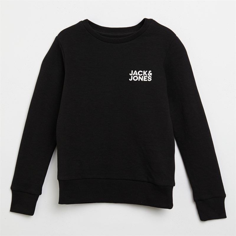 JACK & JONES Boys Basic Hoodie Sweatshirt T-Shirt And Joggers Set Black