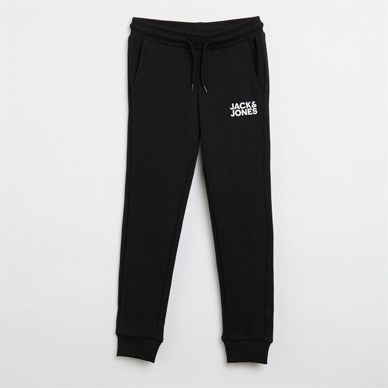 JACK & JONES Boys Basic Hoodie Sweatshirt T-Shirt And Joggers Set Black