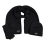 JACK & JONES Ensemble Bonnet, Gants et Écharpe Jacmore Homme Noir