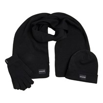 JACK & JONES Mens Jacmore Beanie Gloves And Scarf Set Black