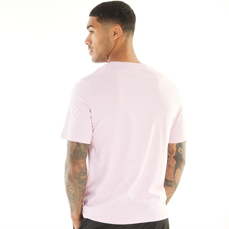 JACK AND JONES Mens Script T-Shirt Winsome Orchid