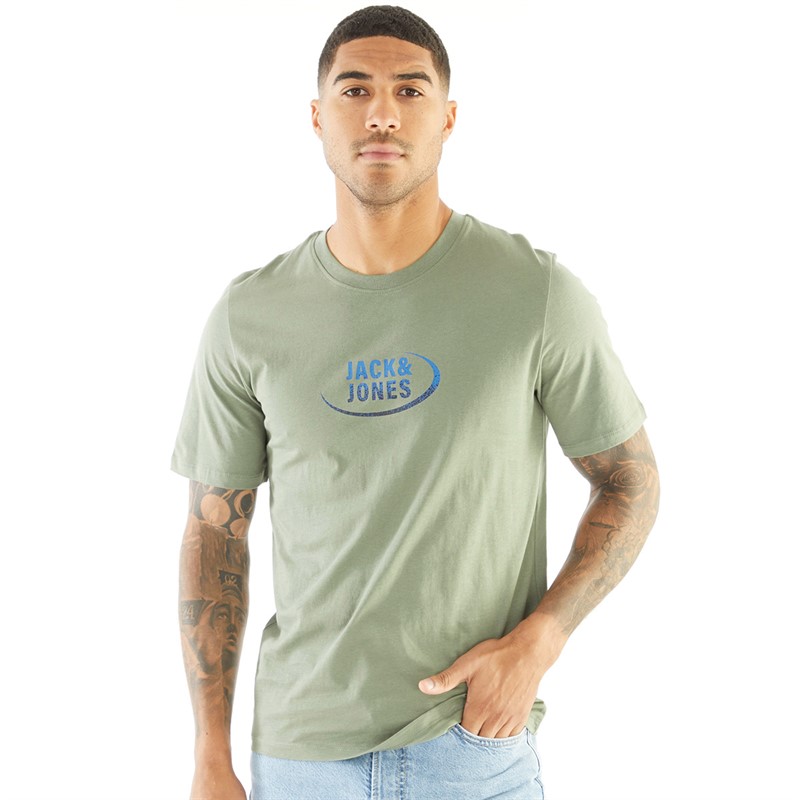 JACK AND JONES Mens Gradient T-Shirt Agave Green