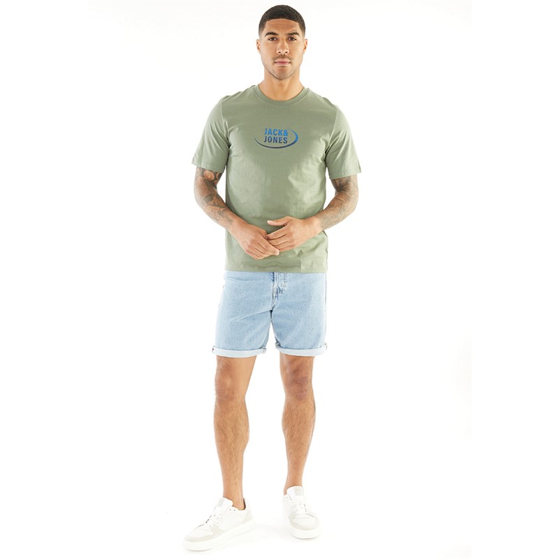 JACK AND JONES Mens Gradient T-Shirt Agave Green