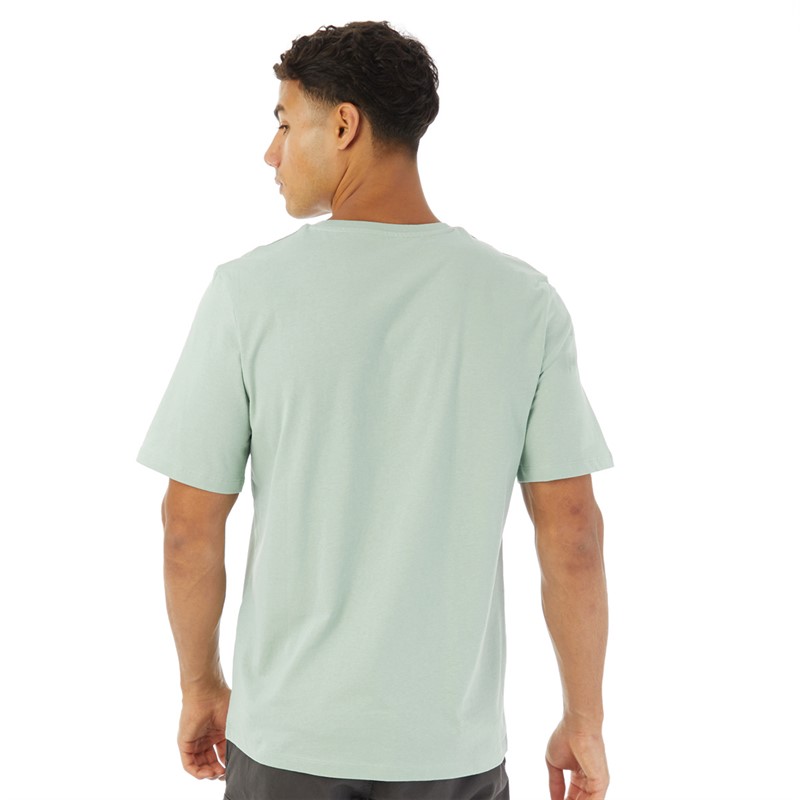 JACK AND JONES Mens Palms T-Shirt Gray Mist