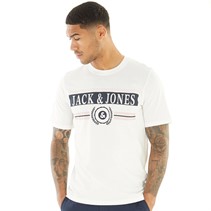 JACK & JONES Mens Flowers T-Shirt Cloud Dancer