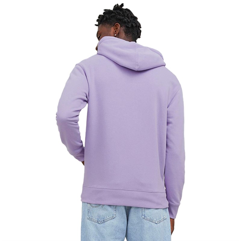 JACK AND JONES Męskie Star Basic Bluzy z kapturami Fioletowy