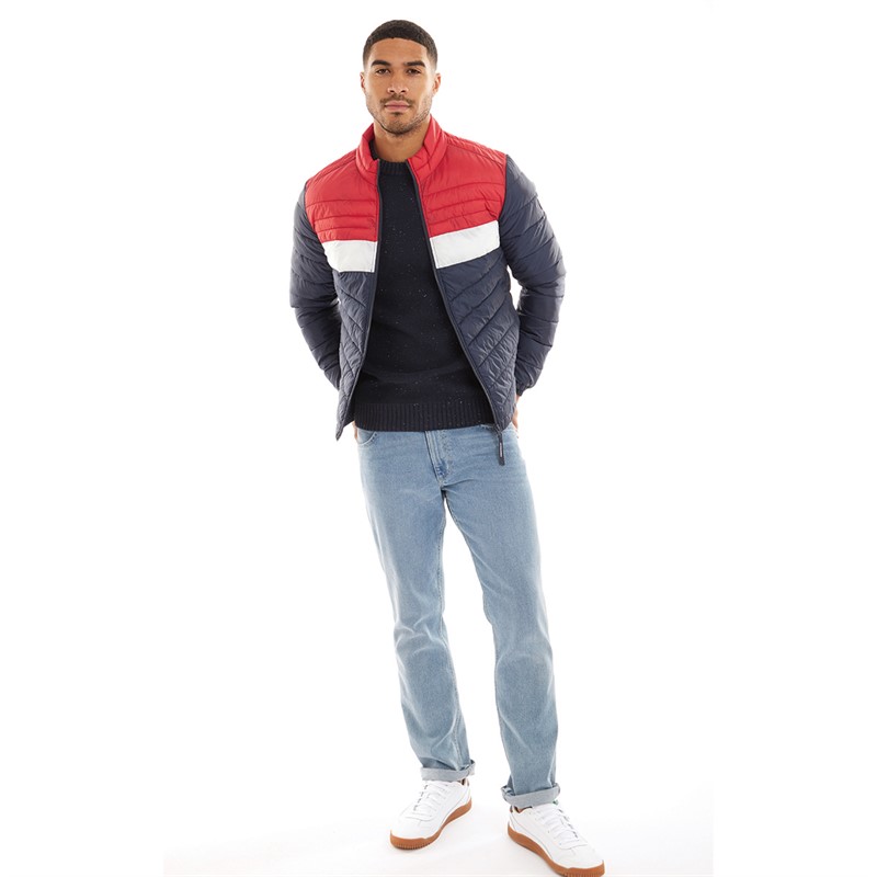 JACK AND JONES Herren Hero Pufferjacke Mehrfarbig