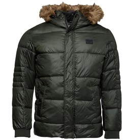 JACK AND JONES Męskie Ernst Kurtka Puffer Khaki