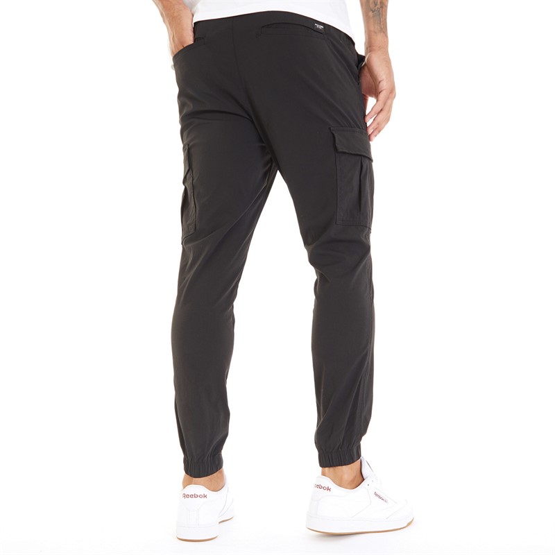 JACK & JONES Mens Joe Tech Cargo Pants Black