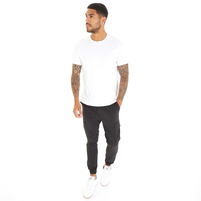 JACK & JONES Mens Joe Tech Cargo Pants Black
