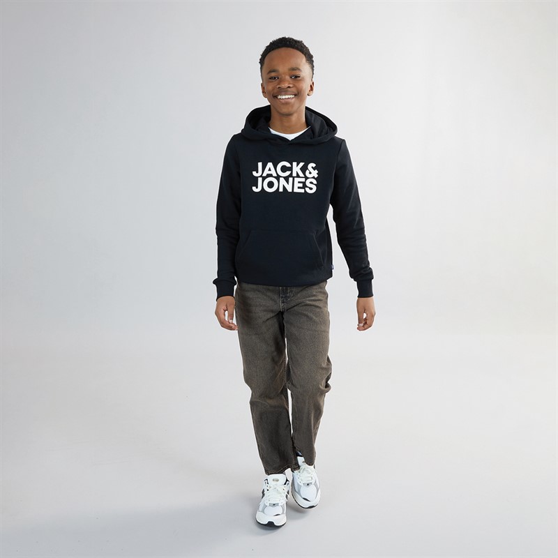 JACK & JONES Sweats à Capuche Logo Garçon Noir