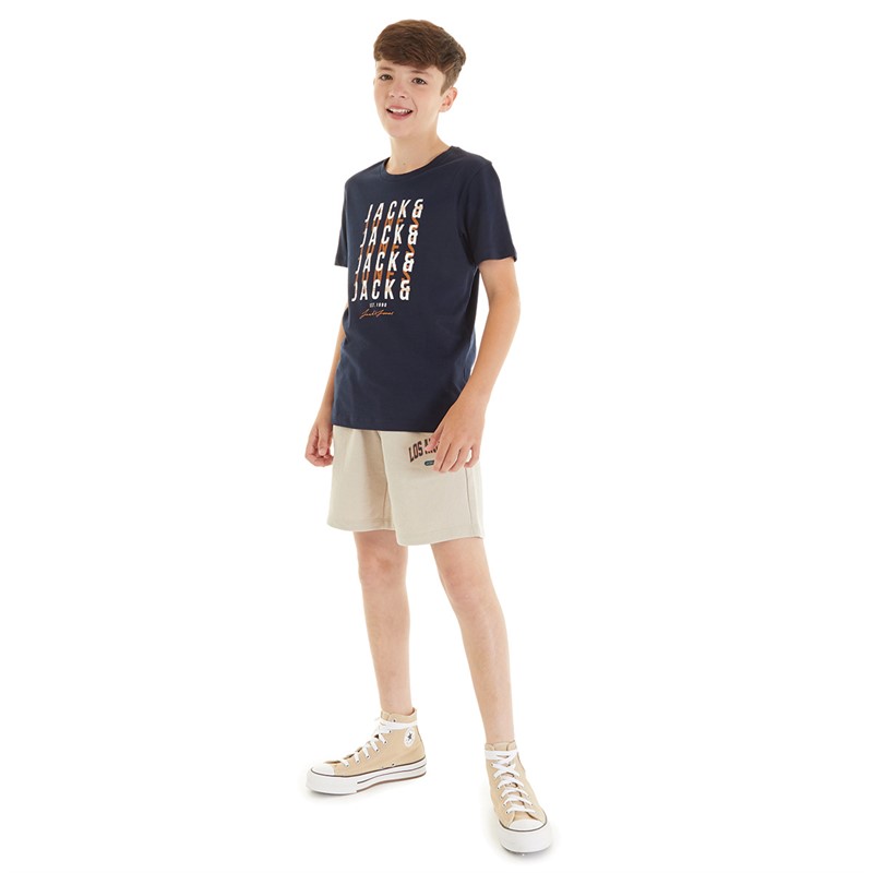 JACK & JONES Drenge Varsity Shorts af jerseystof beige