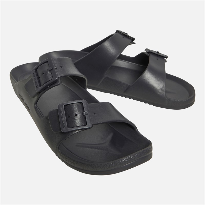 JACK & JONES Mens Pisa Moulded Sandals Anthracite