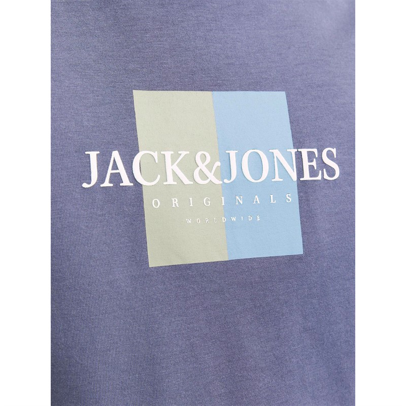 JACK AND JONES Drenge Frederiksberg Box T-shirt Nattesky Blå